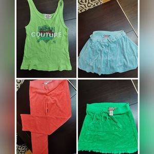 Juicy outure bundle -skirts, pants, tank. Size 10,12.